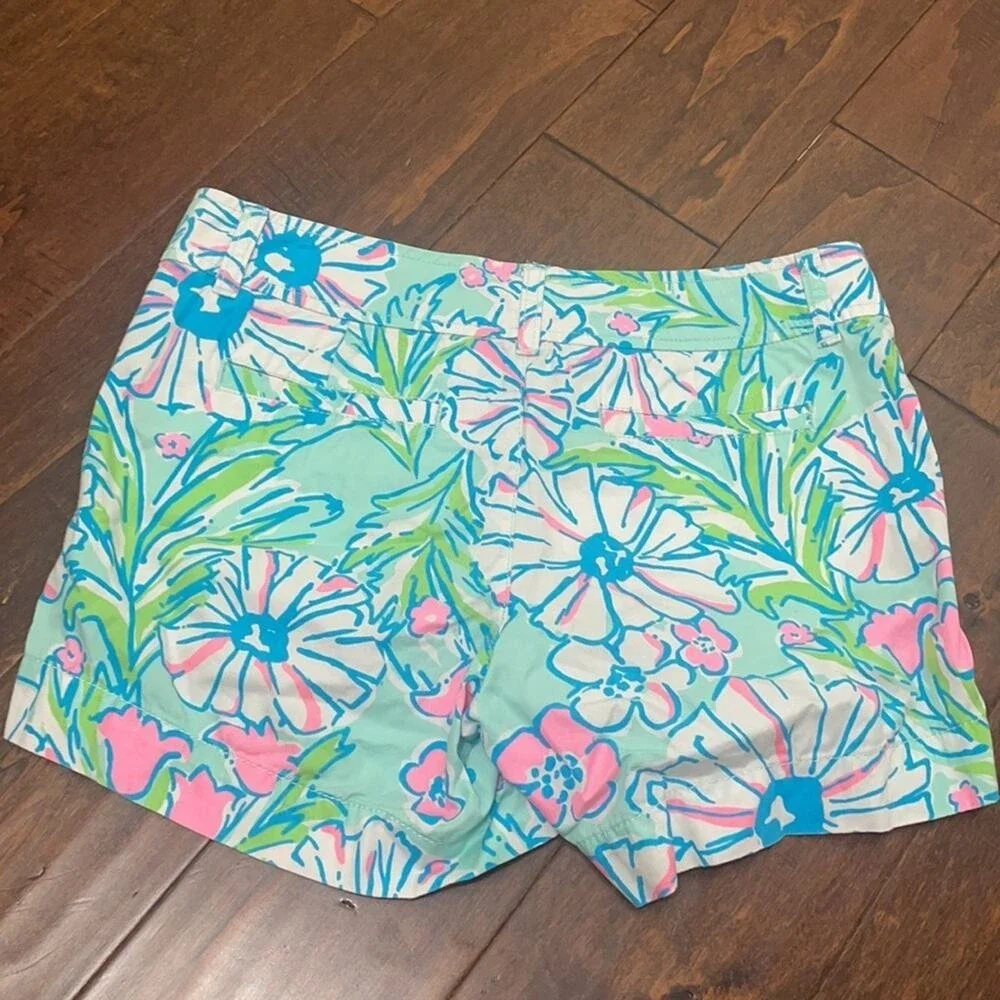Lilly Pulitzer Callahan Shorts Size 2 Floral Cotton Resort Preppy Summer